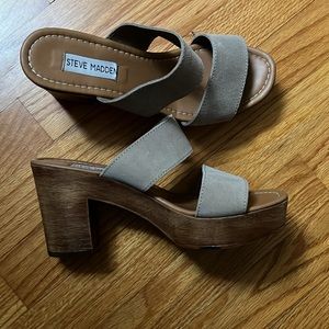 STEVE MADDEN clog style heeled sandals